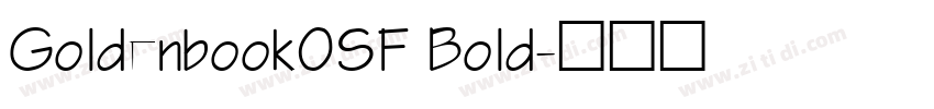 GoldenbookOSF Bold字体转换